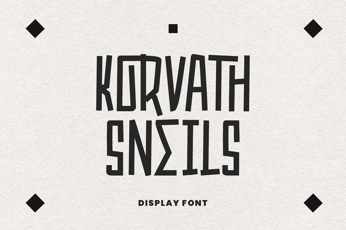 Korvath Sneils Display Font, a Sans Serif Font by Maulana Creative (Photo 1 of 14)