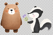 Spring Woodland Animals Clipart PNG, an Animal Illustration by SugarCloudStudioArt (Thumbnail 8 of 8)