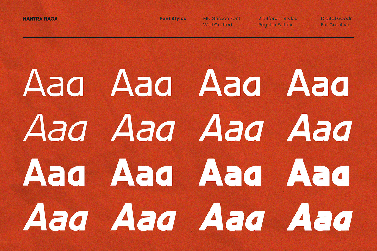 MN Grissee - Sans Serif Font Family, a Sans Serif Font by Mantra Naga (Photo 14 of 16)