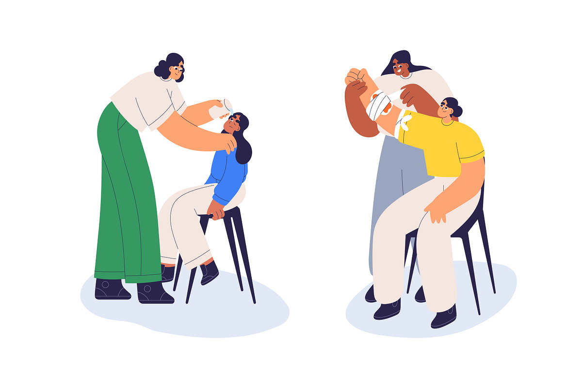 First aid, emergency concepts set, a Healthcare Illustration by Good Studio (Photo 4 of 15)