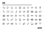 650 Music Icons, an Outline Icon by IconBunny (Thumbnail 2 of 3)