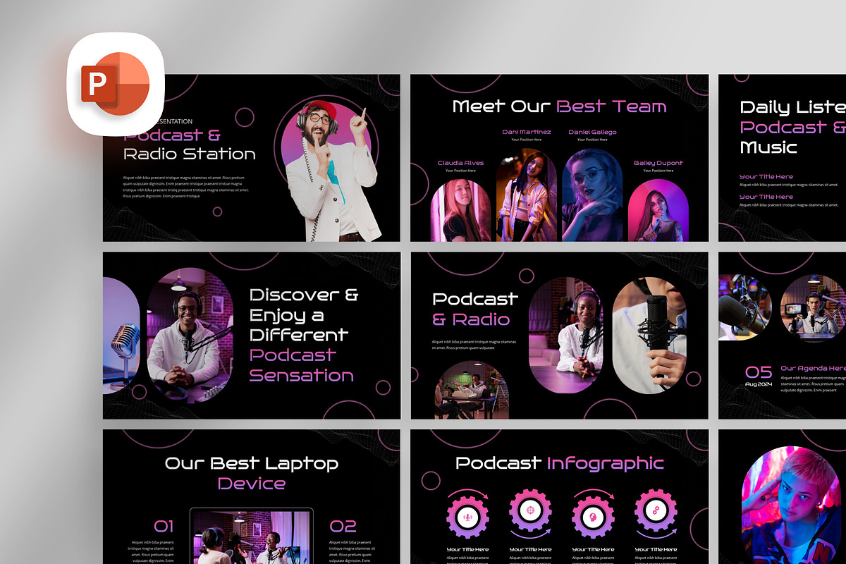 Podcast and Radio Station PowerPoint, a Presentation Template by Digitcase x Wealthwells (Photo 1 of 3)
