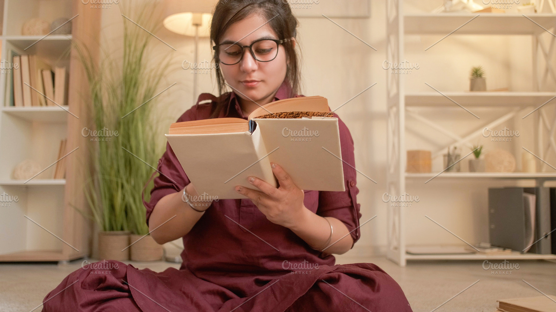 Book enjoying knowledge leisure home woman reading, a Person Photo by Photo Drive Studio