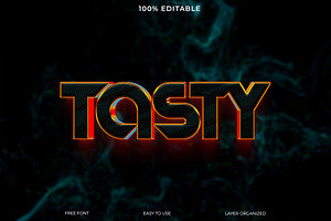 Tasty 3d Text Effect Style