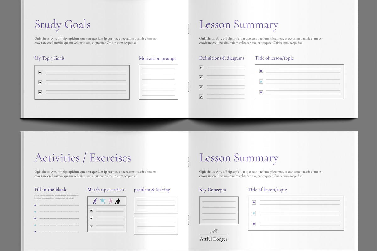 Study Workbook Template preview 4