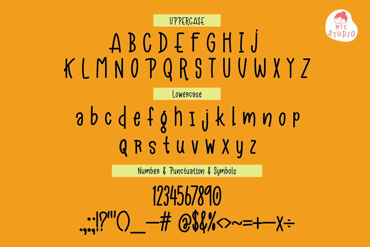 HighSky A High & Cute Font, a Handwritten Font by MTK Studio (Photo 3 of 6)