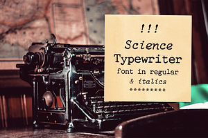 Science Typewriter Font, a Serif Font by Ana's Fonts