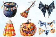 Patchwork Halloween Clipart Bundle, an Illustration by Craft Nest (Thumbnail 3 of 9)