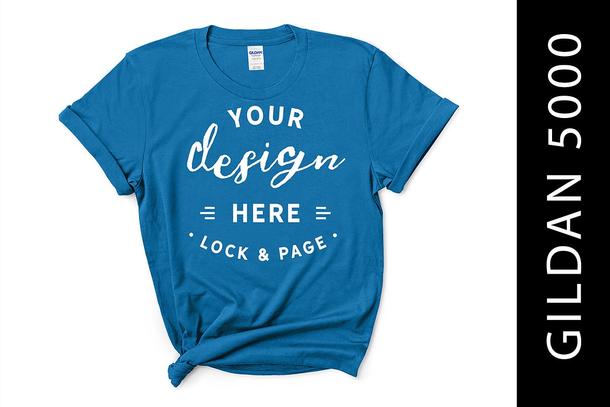 Female Gildan 5000 Mockup Bundle, a Shirt Mockup by lock and page (Photo 12 of 15)
