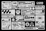FUTURISTIC TECH LABEL STICKER PACK, an Object Graphic by BonkiStudio (Thumbnail 3 of 9)