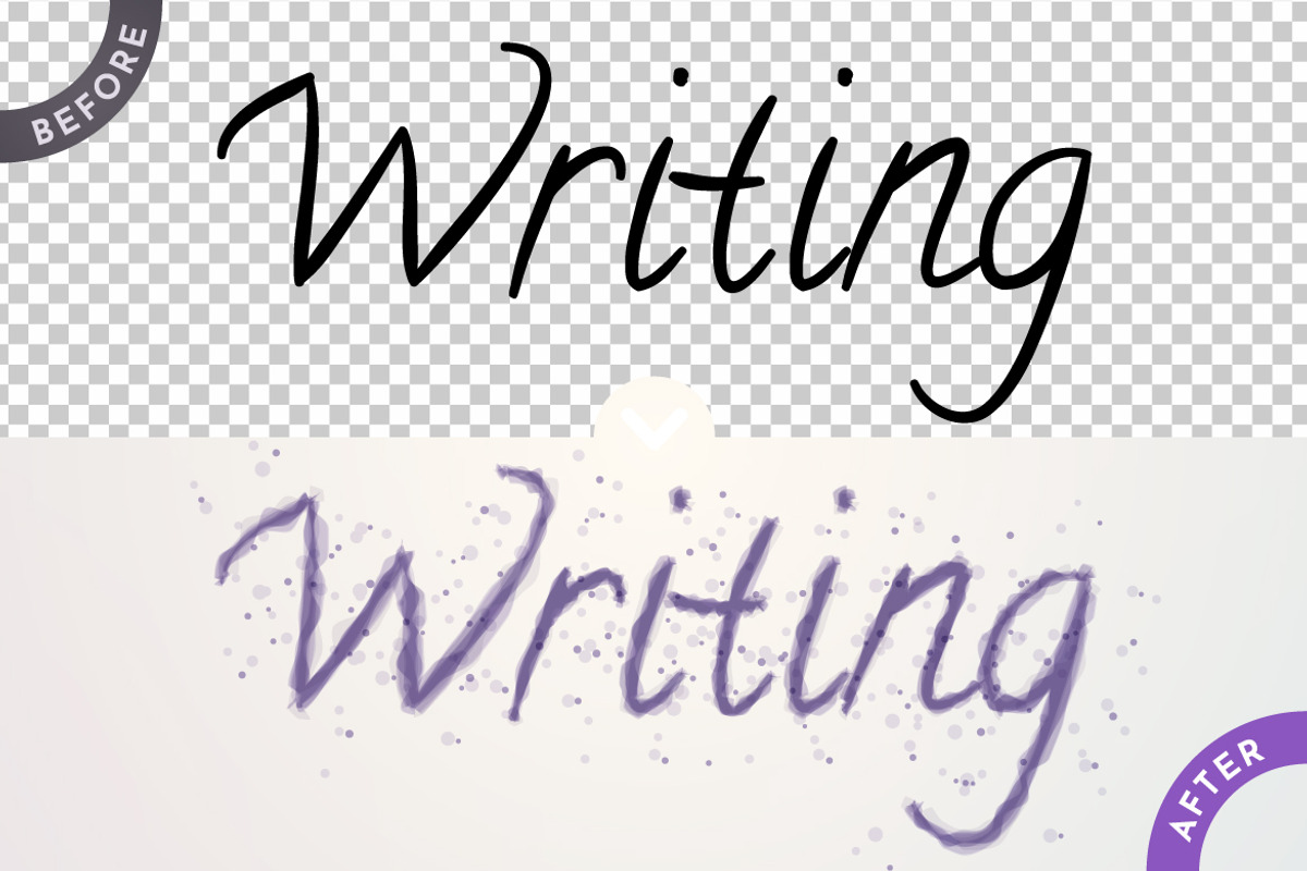 Writing Text Effect, Graphic Style, a Layer Style Add-On by rwgusev (Photo 2 of 7)