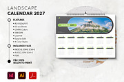 Landscape Calendar 2027 Template, a Stationery Template by MstArtwork (Thumbnail 2 of 5)