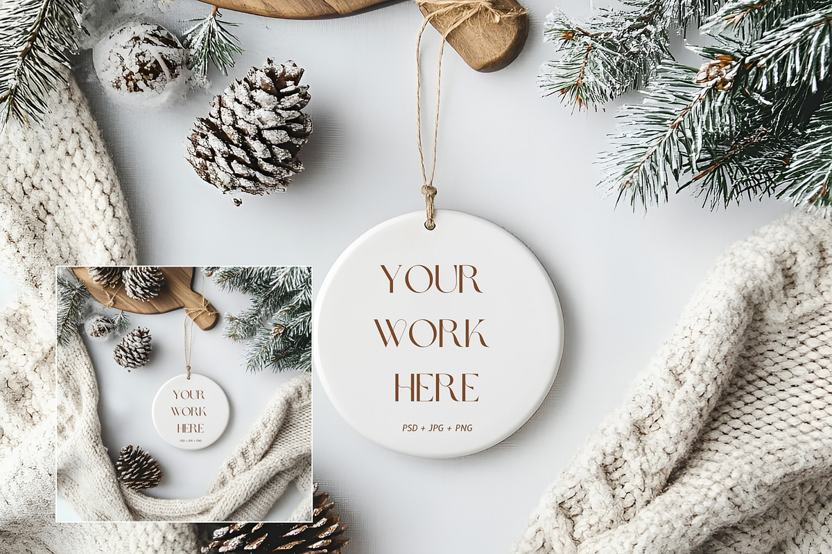 Christmas Ornament Mockup SC014 - 01, a Books & Magazine Mockup by Callistemon Creative (Photo 6 of 10)