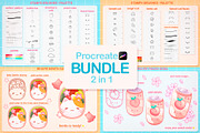 Cute Procreate Bundle, Kawaii Stamps, a Brush Add-On by InkPrintsTattoo (Thumbnail 2 of 11)