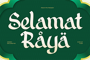Selamat Raya– Arabic Decorative Font, a Font by Pekotype (Thumbnail 1 of 15)