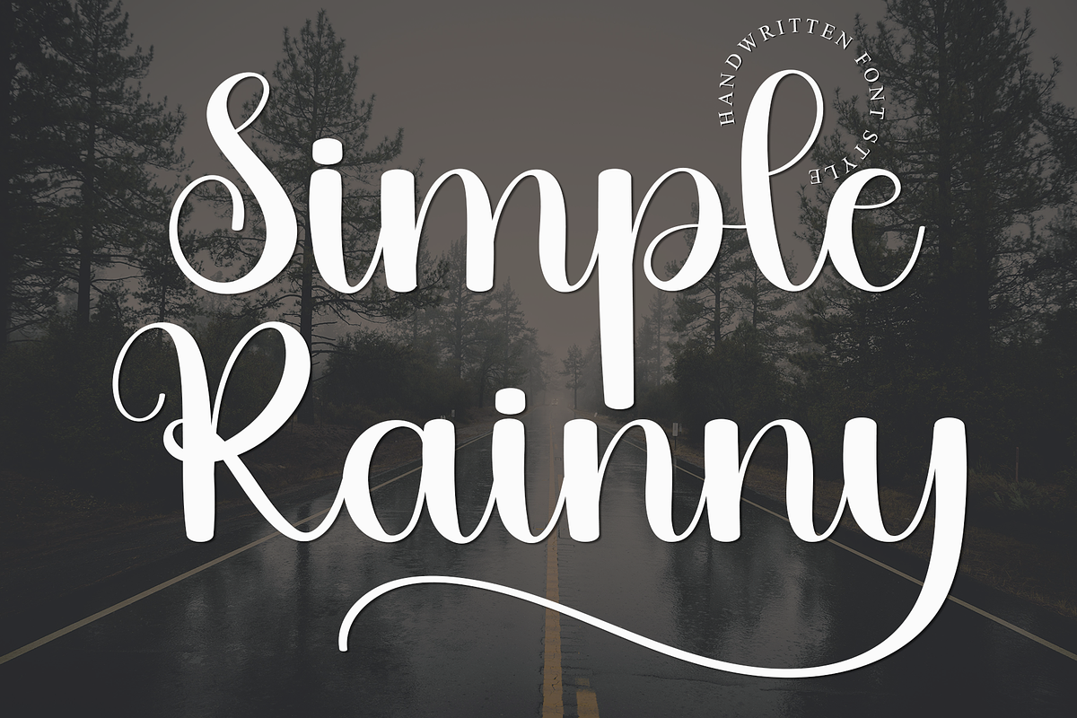Simple Rainny, a Handwritten Font by FreshTypeINK (Photo 1 of 8)