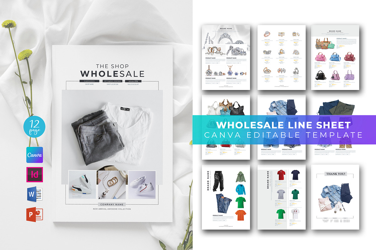 Line Sheet Bundle | Word & Indd, a Stationery Template by obayes (Photo 19 of 34)