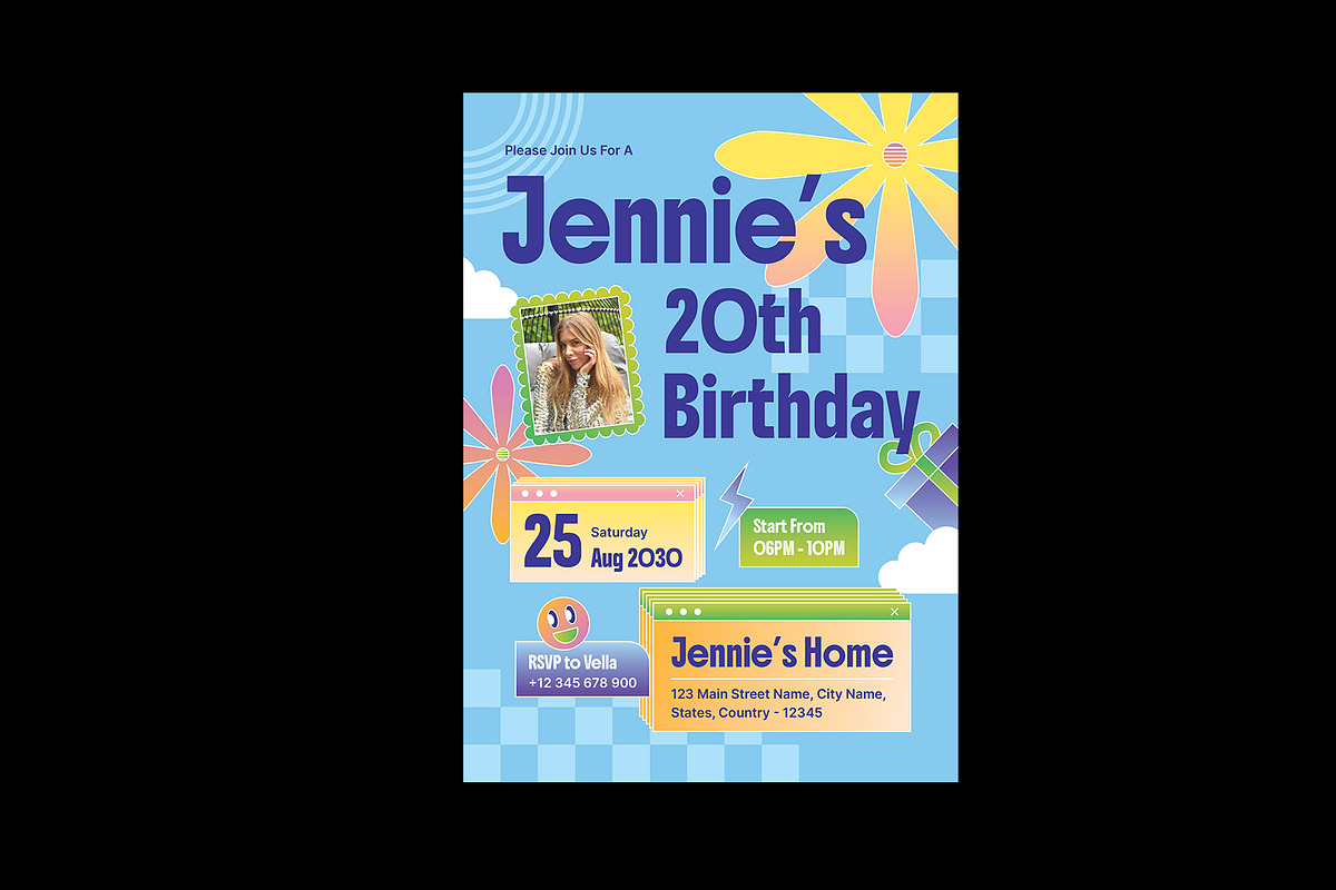 Playful Birthday Invitation, an Invitation Template by Neermana (Photo 4 of 4)