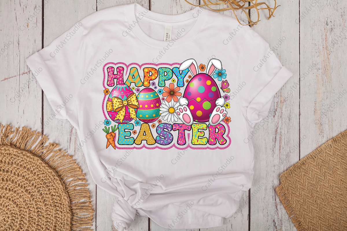 Happy Easter Png, Preppy Easter Png, an Illustration by CraftArtStudio (Photo 2 of 4)