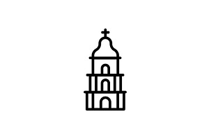 Sophia of Kyiv line color icon