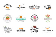12 Food Industry Logos Hand Painted, a Branding & Logo Template by Liviu (Thumbnail 2 of 5)