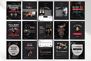 Fitness Carousel Instagram Posts Red, a Social Media Template by DigiPax (Thumbnail 4 of 11)