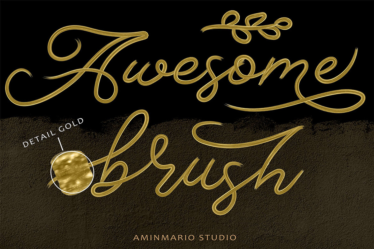 GOLD SCRIPT - 100% VECTOR .Ai .EPS10 preview 3