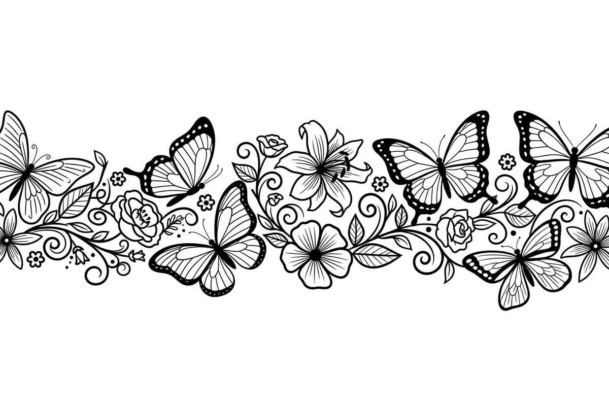 Floral Grass Border Silhouette Bundl, an Illustration by Amazin_art (Photo 18 of 51)