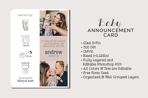 Baby Announcement Card