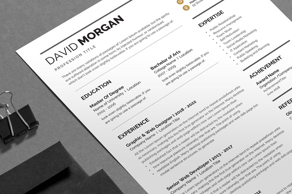 Resume, a Resume Template by Creatune (Photo 4 of 4)