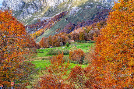 Vegabaño refuge in Picos de Europa, Leon, Spain.