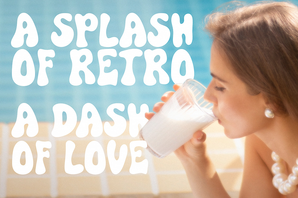 Milky Boom - Retro Groovy Font, a Handwritten Font by Kokoshka (Photo 6 of 8)