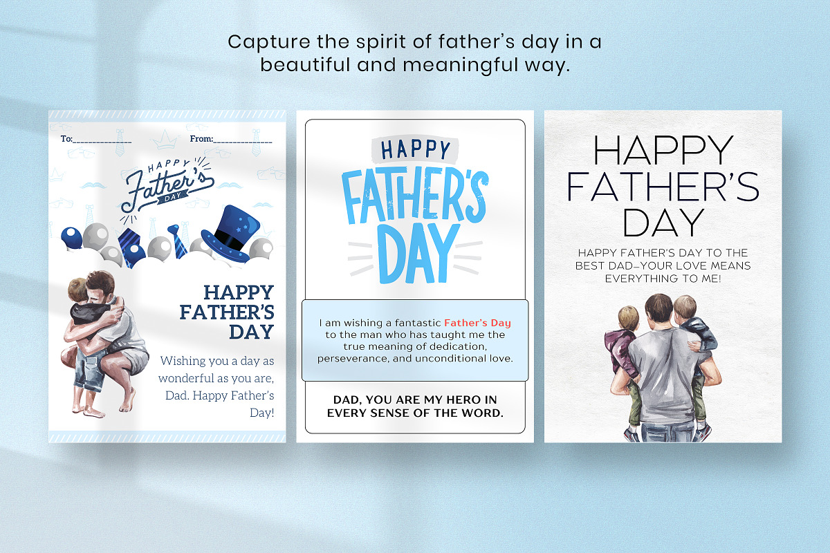 Father's Day Card PDF, a Design Template by Snapybiz (Photo 1 of 9)
