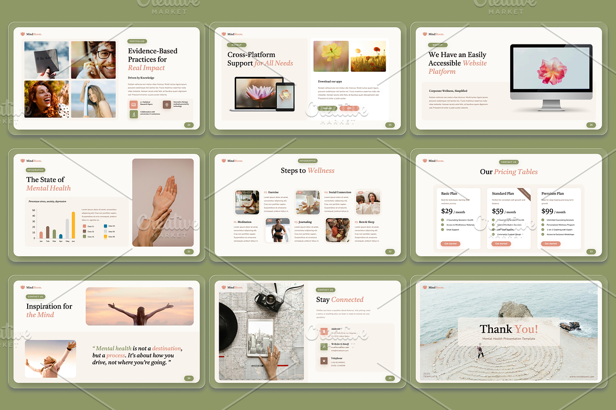 MindBloom - Mental Health Presentation preview 4