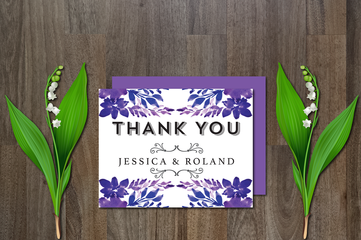 Watercolor Flower Wedding Suite, a Templates & Theme by aticnomar (Photo 5 of 5)