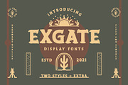 EXGATE + Extra, a Serif Font by Blazing Sun Creative (Thumbnail 1 of 5)