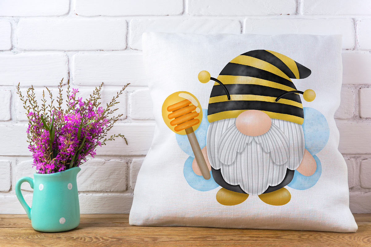 Gnomes Honey Bee Watercolor, an Animal Illustration by Noey smiley (Photo 7 of 7)