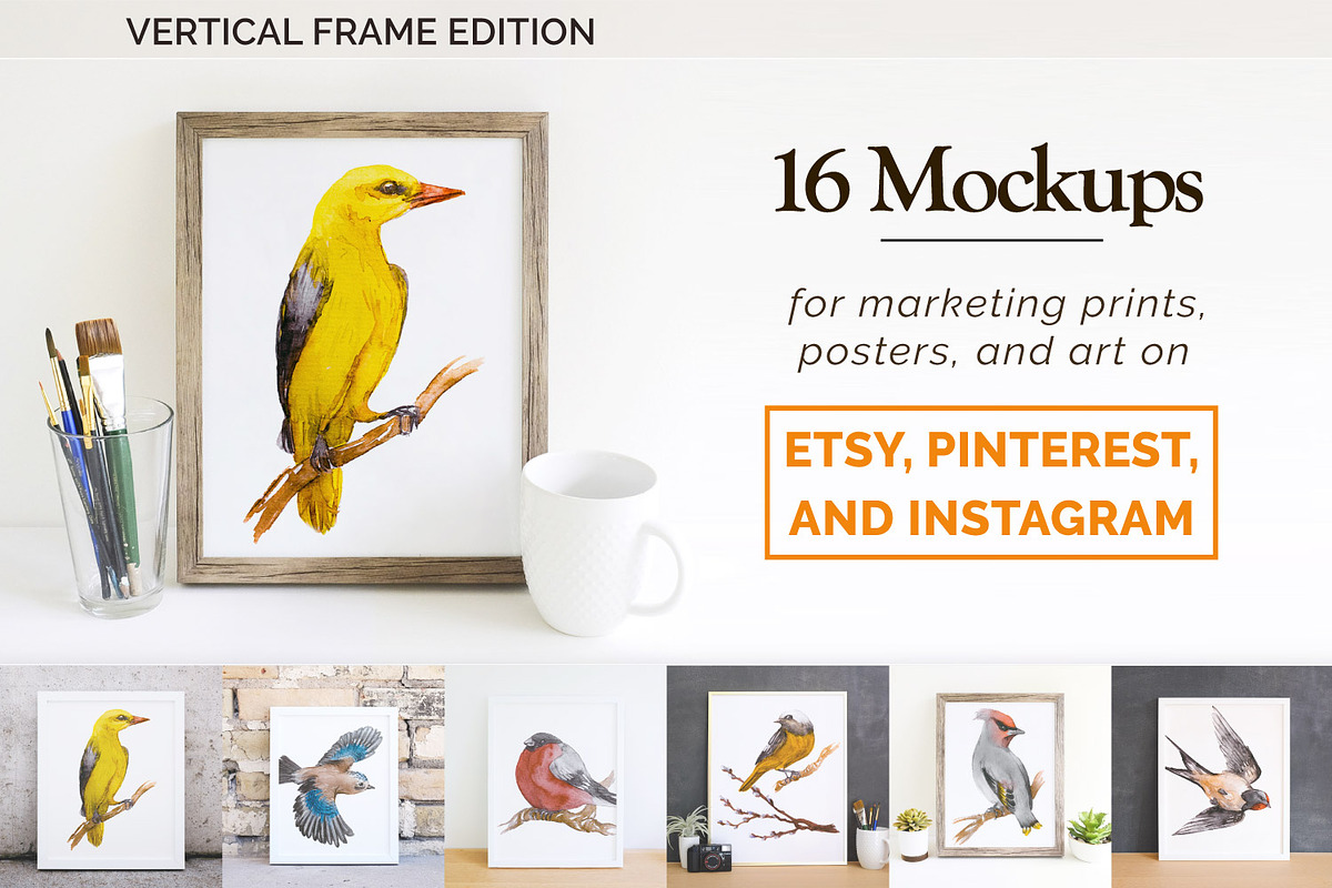 16 Etsy Friendly Print Mockups, a Print Template by Drifter Studio PrintShop (Photo 1 of 4)
