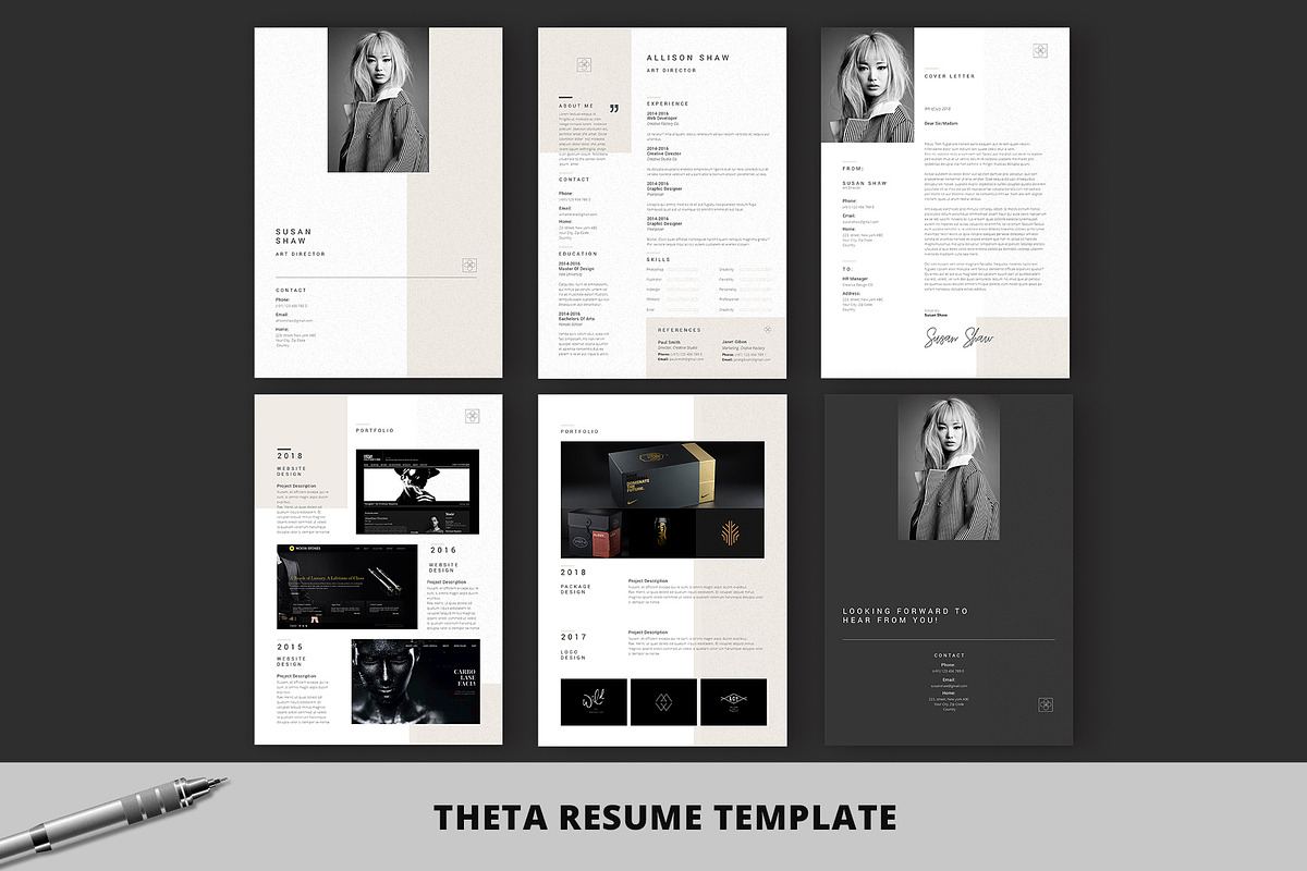 Resume Template Bundle, a Resume Template by Nina Shaw (Photo 2 of 7)