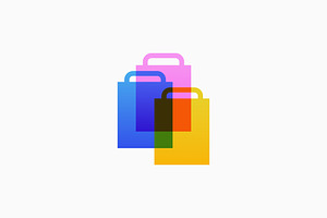 three shop shopping bag triple logo, a Branding & Logo Template by VASTARD STUDIO