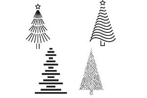 Christmas Trees Set 4