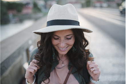 Young beautiful female traveler with, a Person Photo by HalfPoint