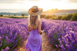 Young slender girl in a summer dress, a Photo by Volff