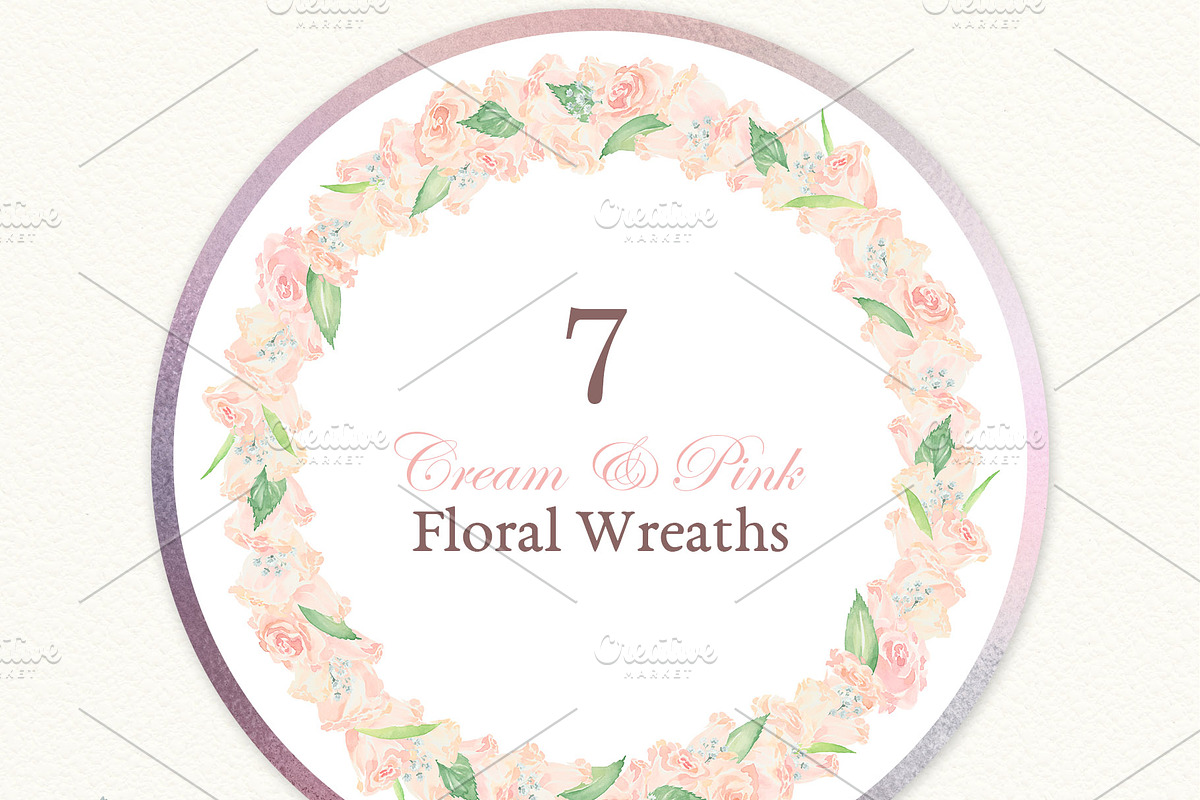 Watercolor Wedding Floral Ornaments, a Decorative Illustration by Designoo (Photo 6 of 8)