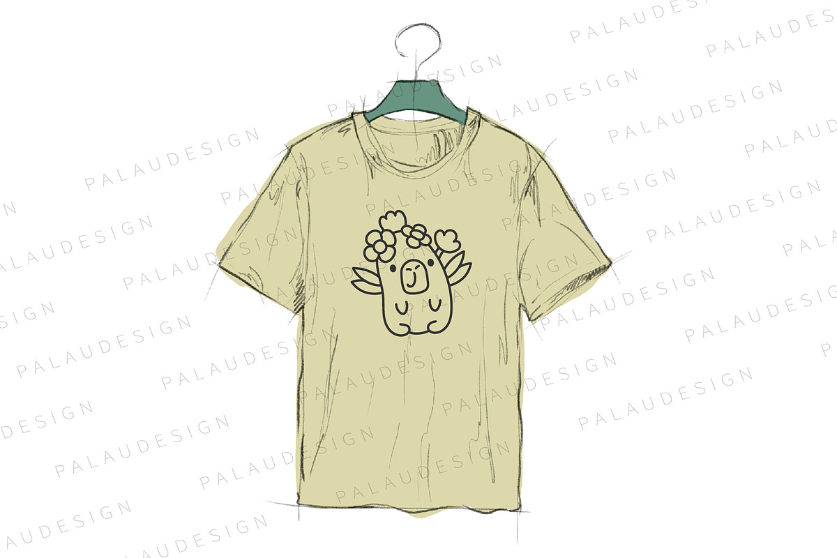 Kawaii Capybara with Flowers, a Seasonal Illustration by Palau (Photo 4 of 12)