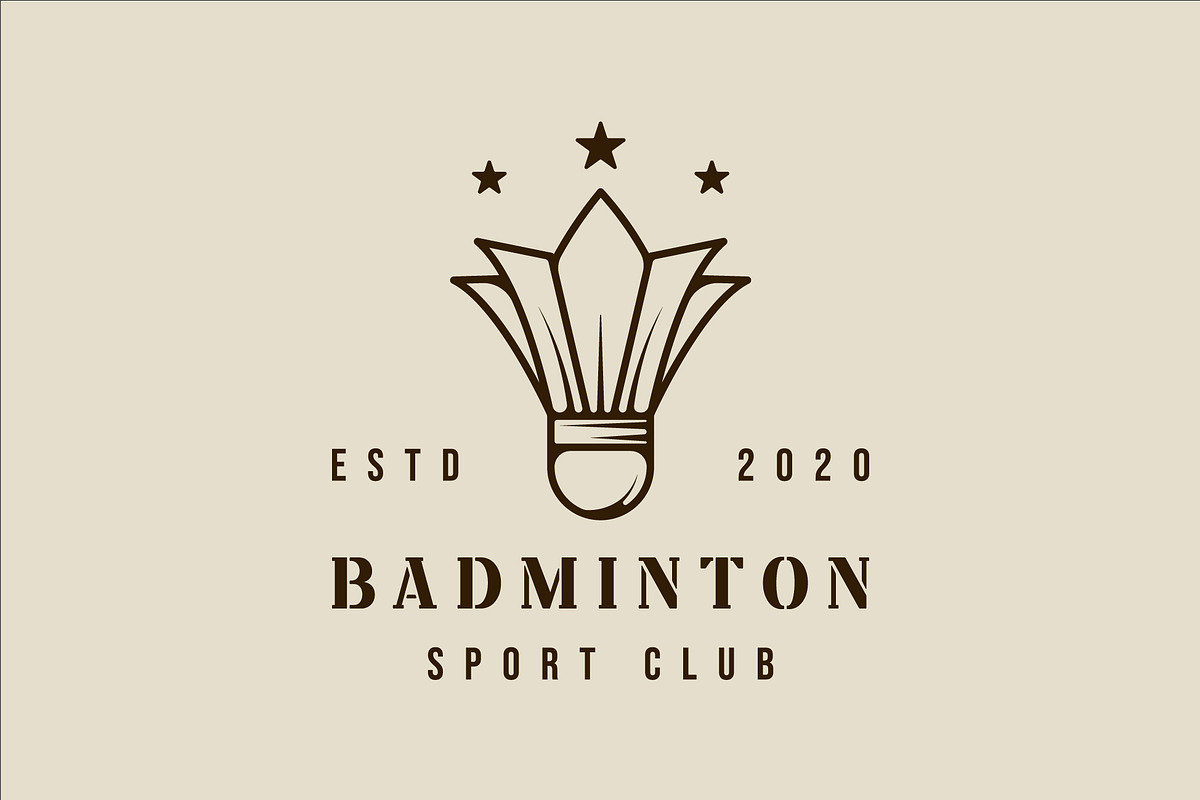 shuttlecock of badminton logo design, a Branding & Logo Template by zyxroun shop