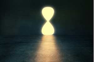 Glowing hourglass shaped hole in, an Abstract Photo by Gladkov photography