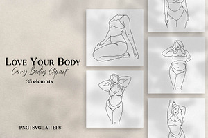 Curvy Bodies Clipart
