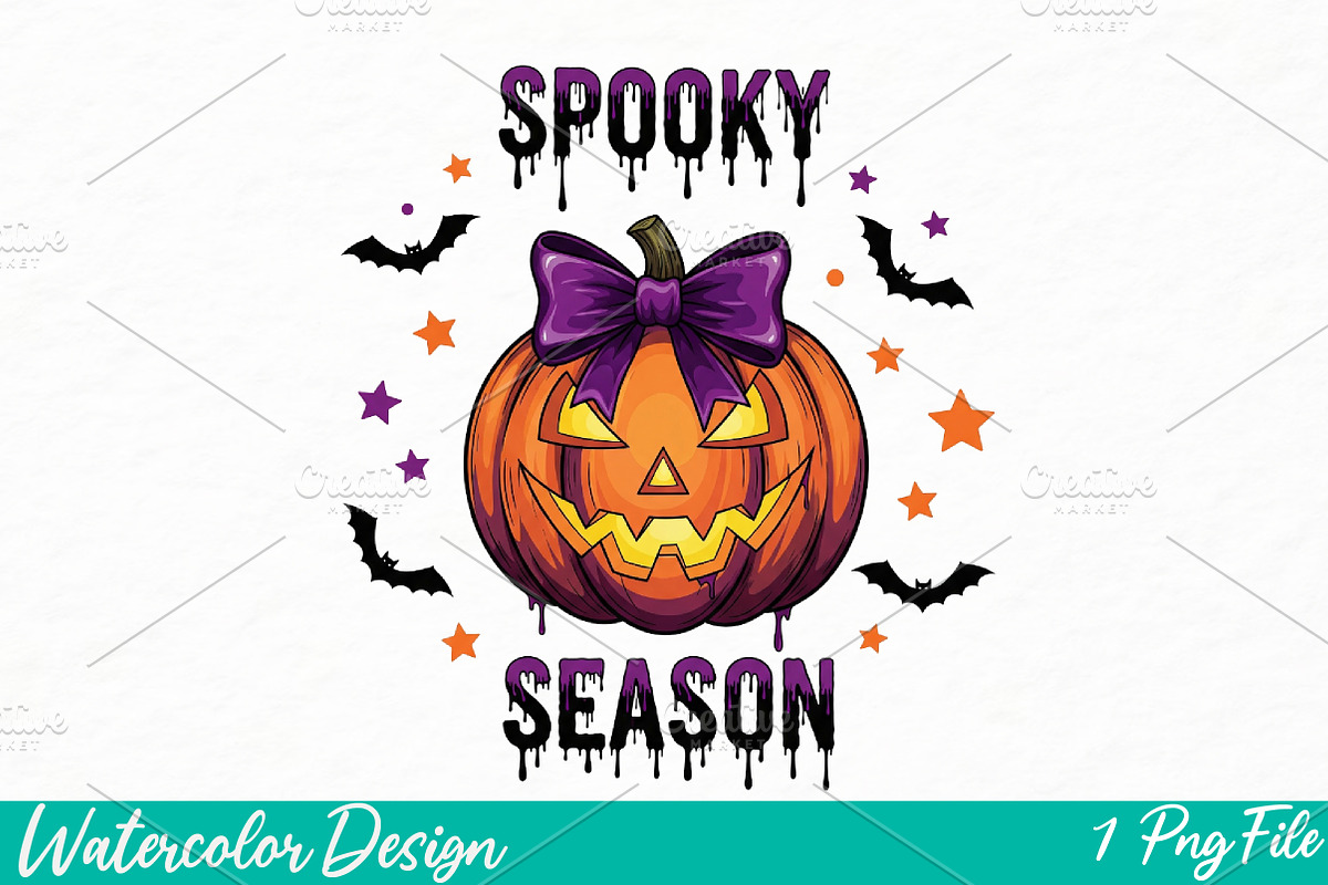 Spooky Season Png, an Illustration by Watercolor design (Photo 1 of 3)