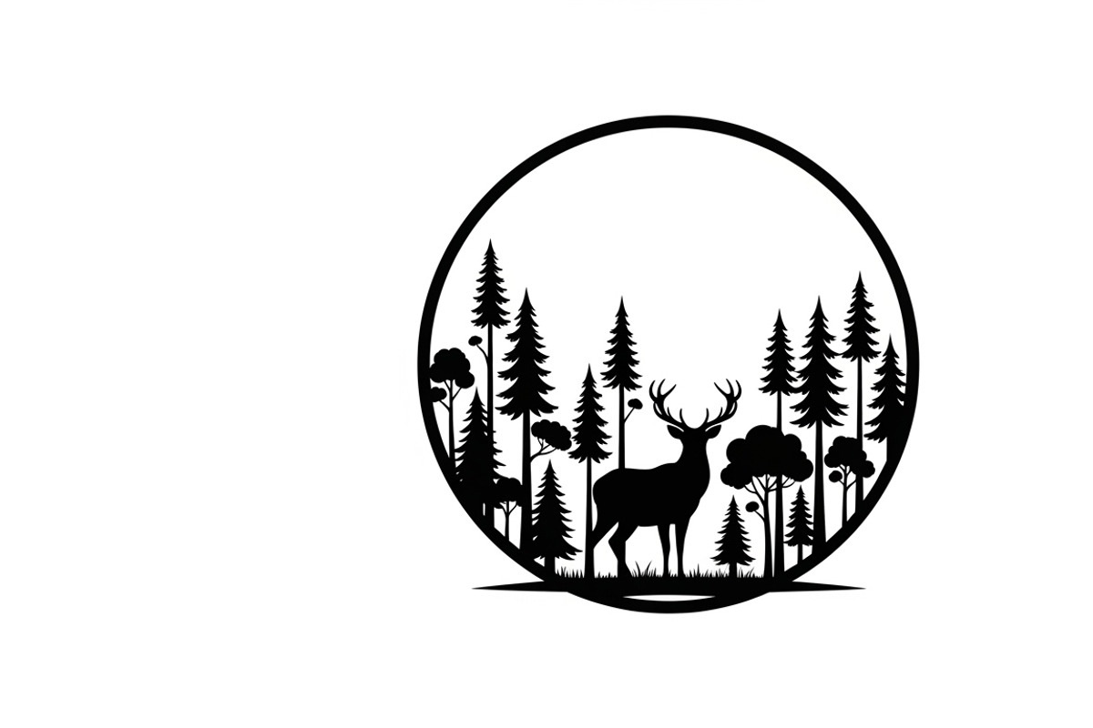 Beautiful deer forest circle art, an Illustration by Amazin_art (Photo 5 of 32)